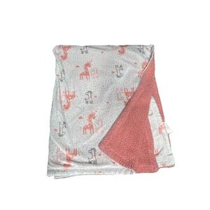 Baby By Bon Bebe Baby Blanket‎ Giraffe Pink Soft